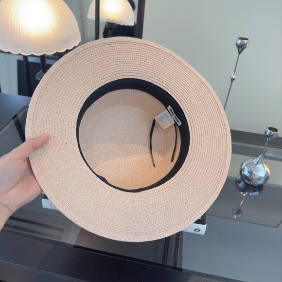 Miu Miu New Flat-Top Straw Hat main image 4